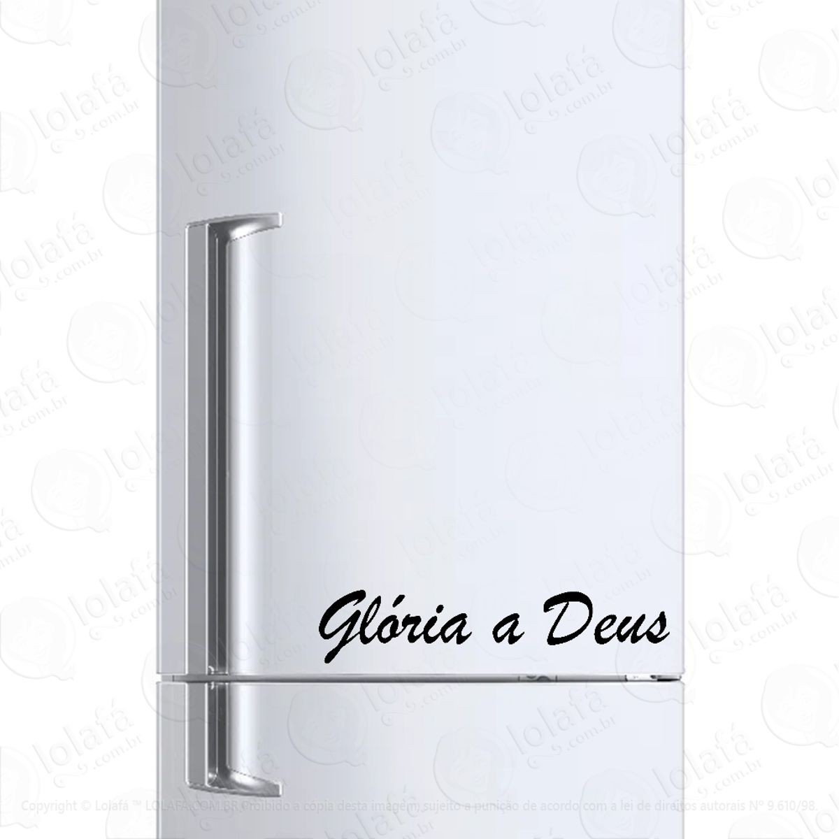 Adesivo Para Geladeira Frase Glória A Deus Mod:1404