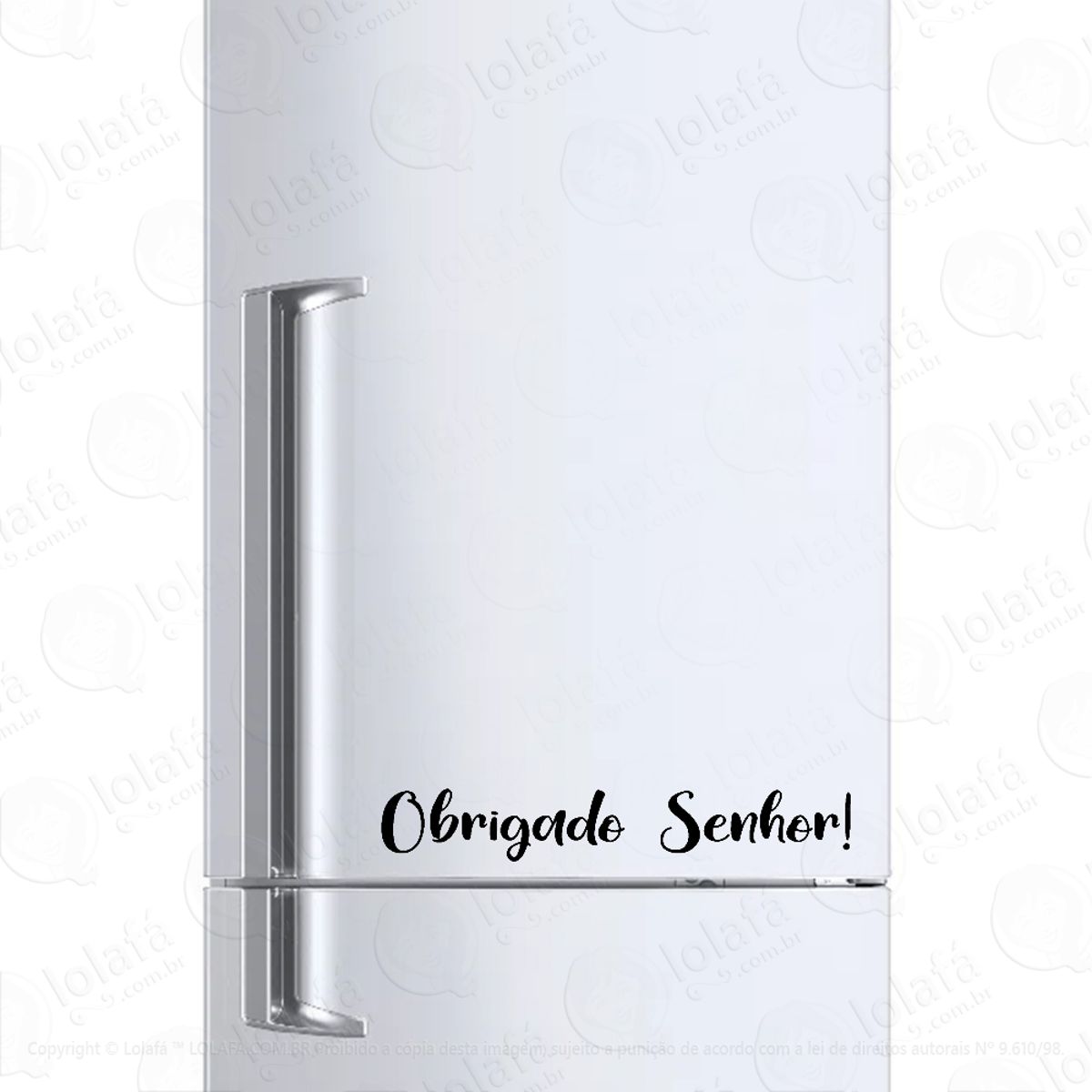 Adesivo Para Geladeira Frase Obrigado Senhor Mod:1405