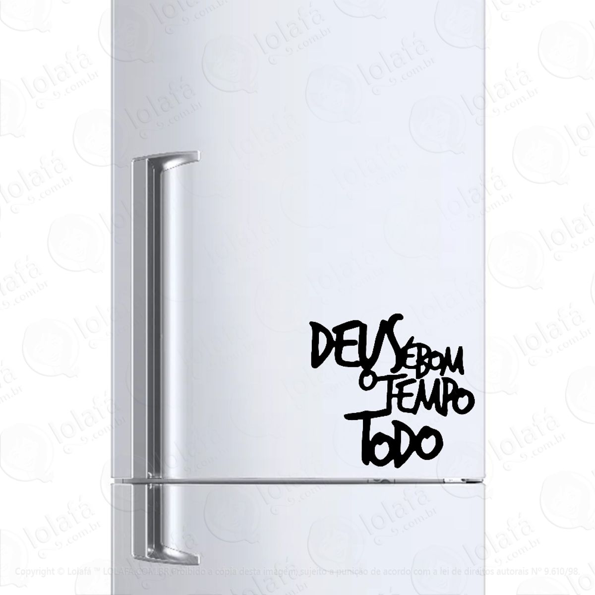 Adesivo Para Geladeira Deus É Bom O Tempo Todo Mod:1425