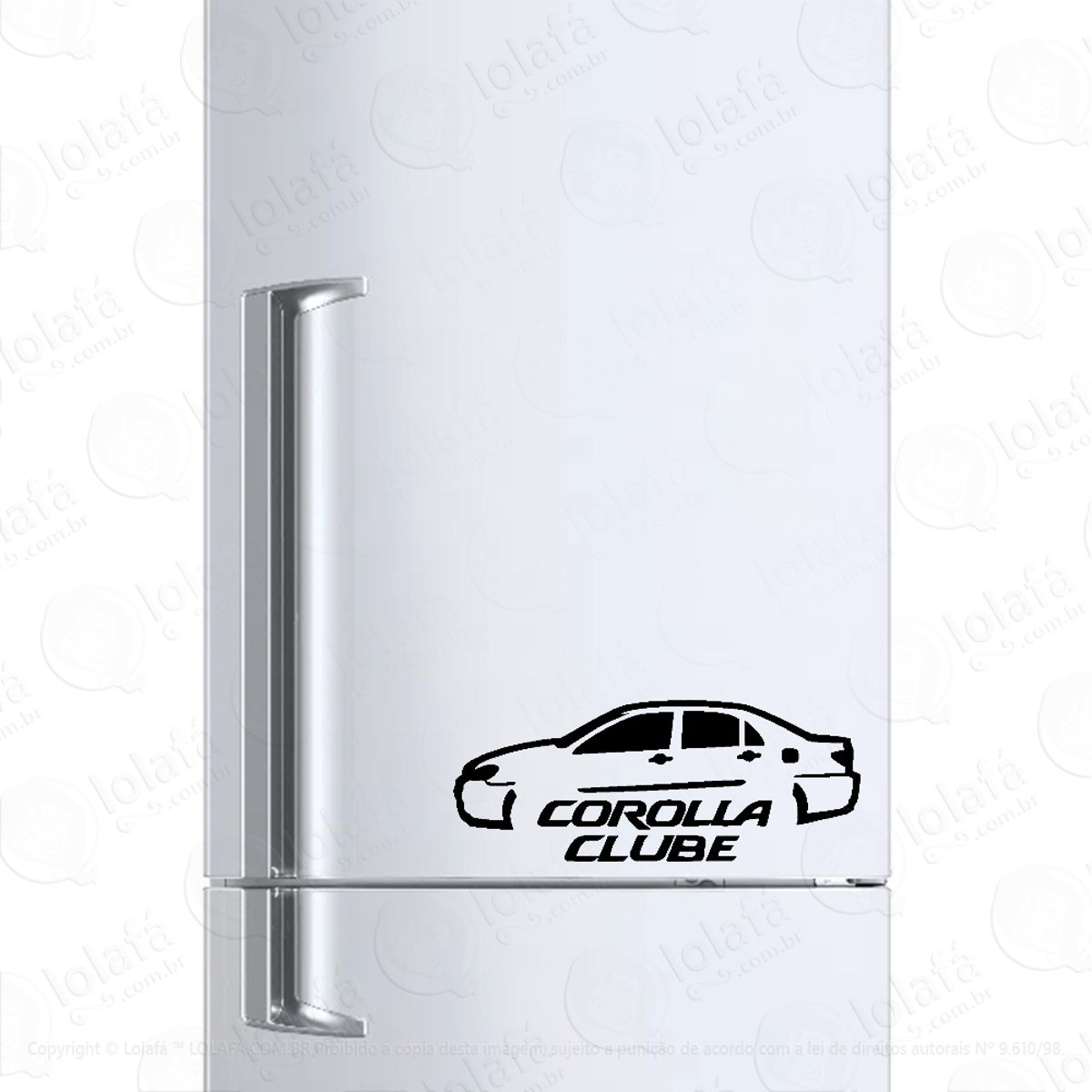 Adesivo Para Geladeira Clube Toyota Corolla Mod:1431