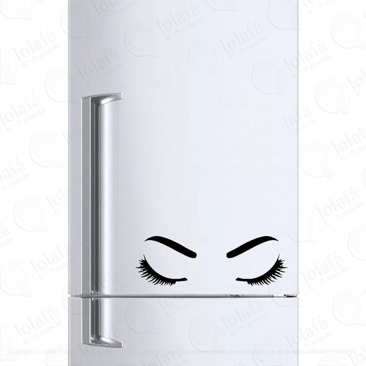 Adesivo Para Geladeira Beleza Sobrancelha Cílios Olhos Mod:1442