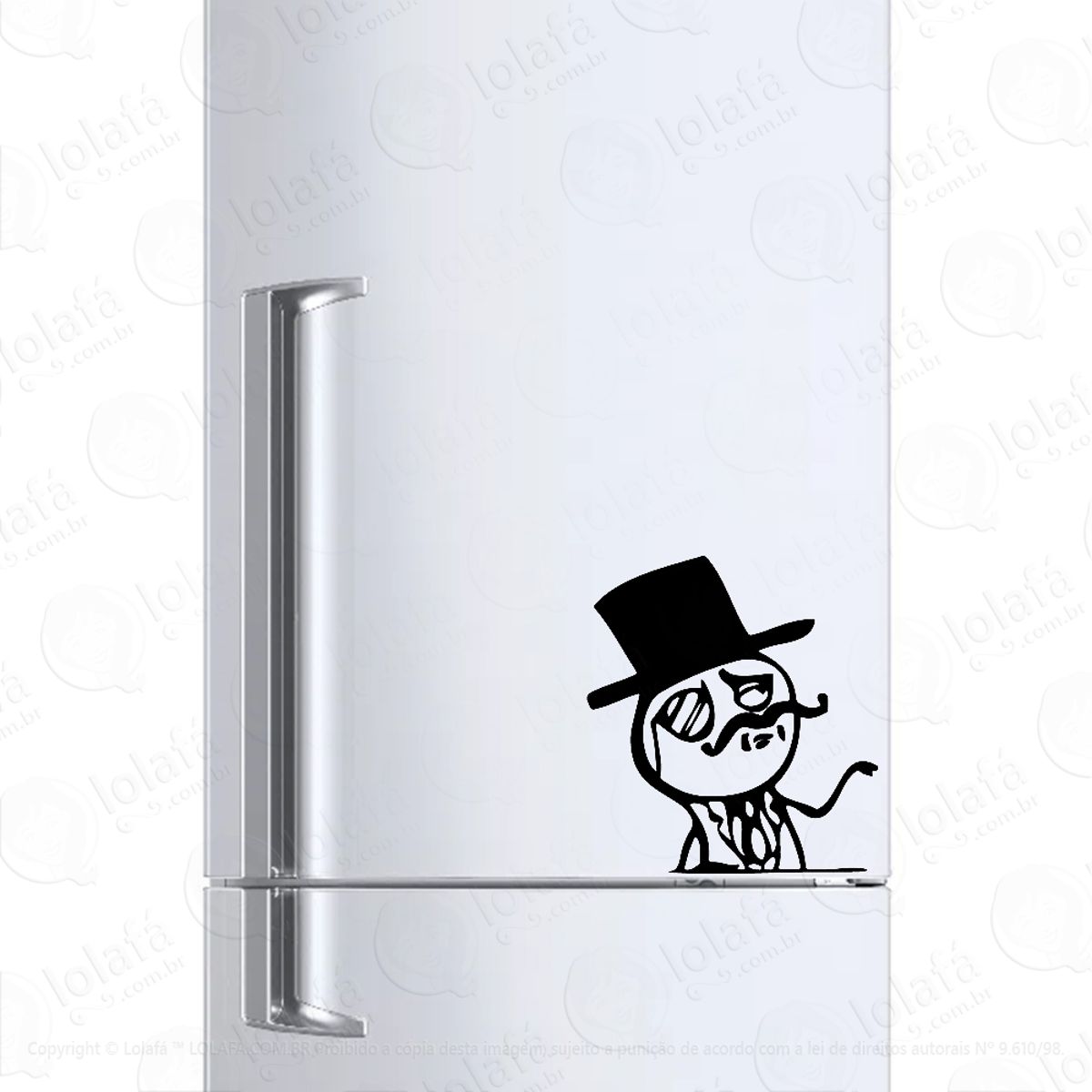Adesivo Para Geladeira Gentleman Meme Mod:1449