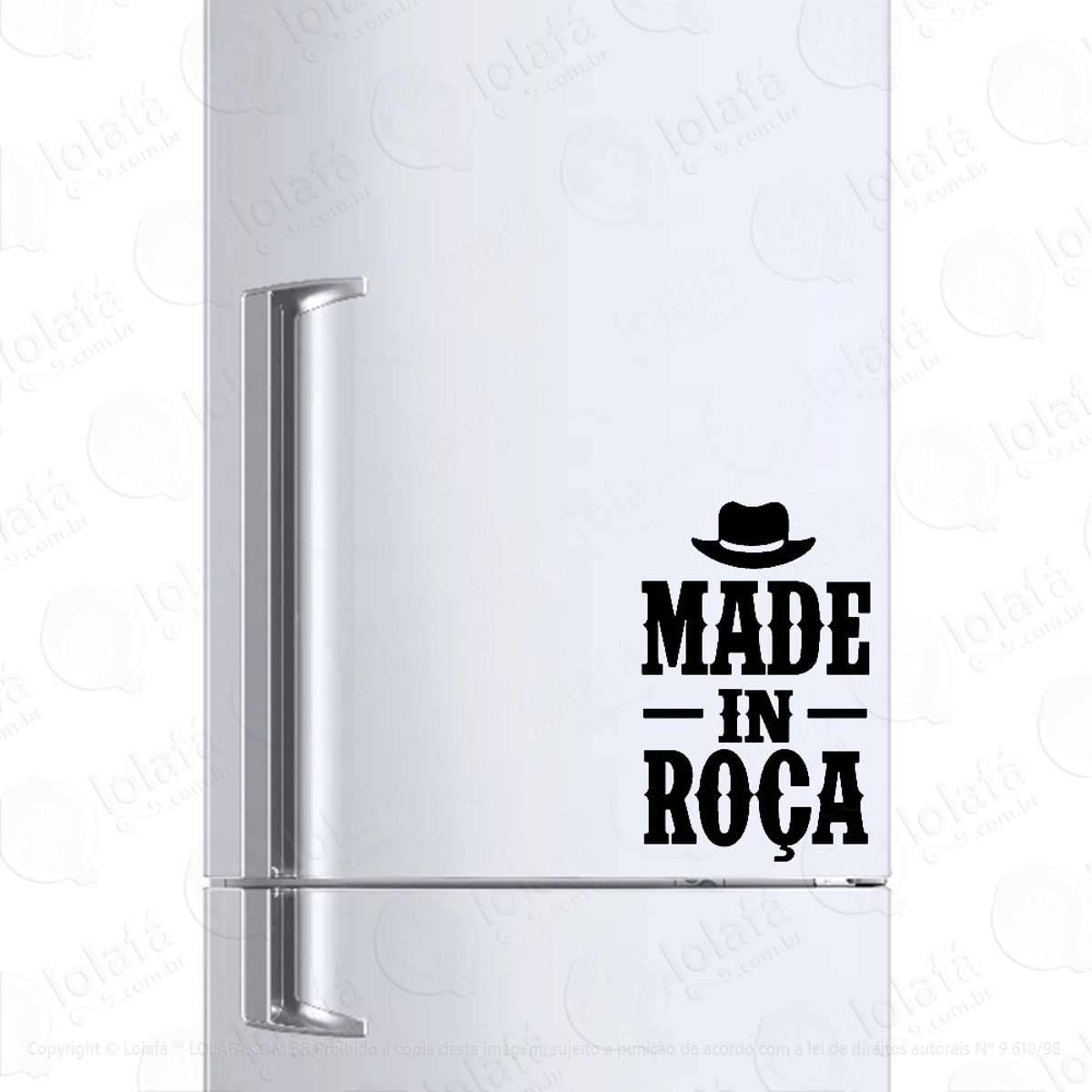 Adesivo Geladeira Frigobar Made In Roça - Feito Na Roça Mod:1450