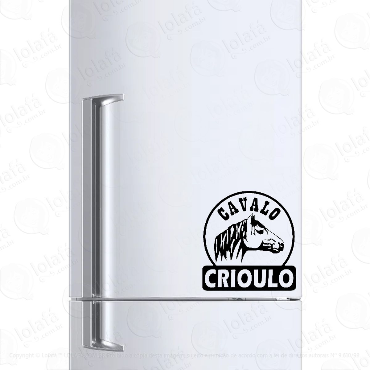 Adesivo Para Geladeira Cavalo Crioulo Fazenda Mod:1451
