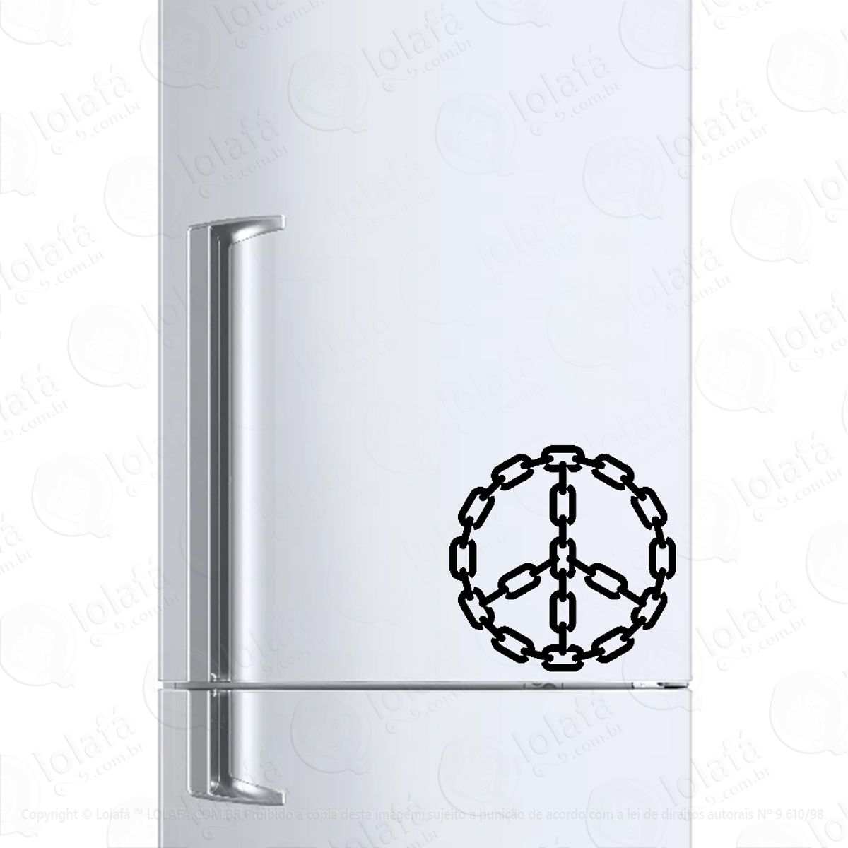 Adesivo Para Geladeira Correntes Paz E Amor Mod:1471