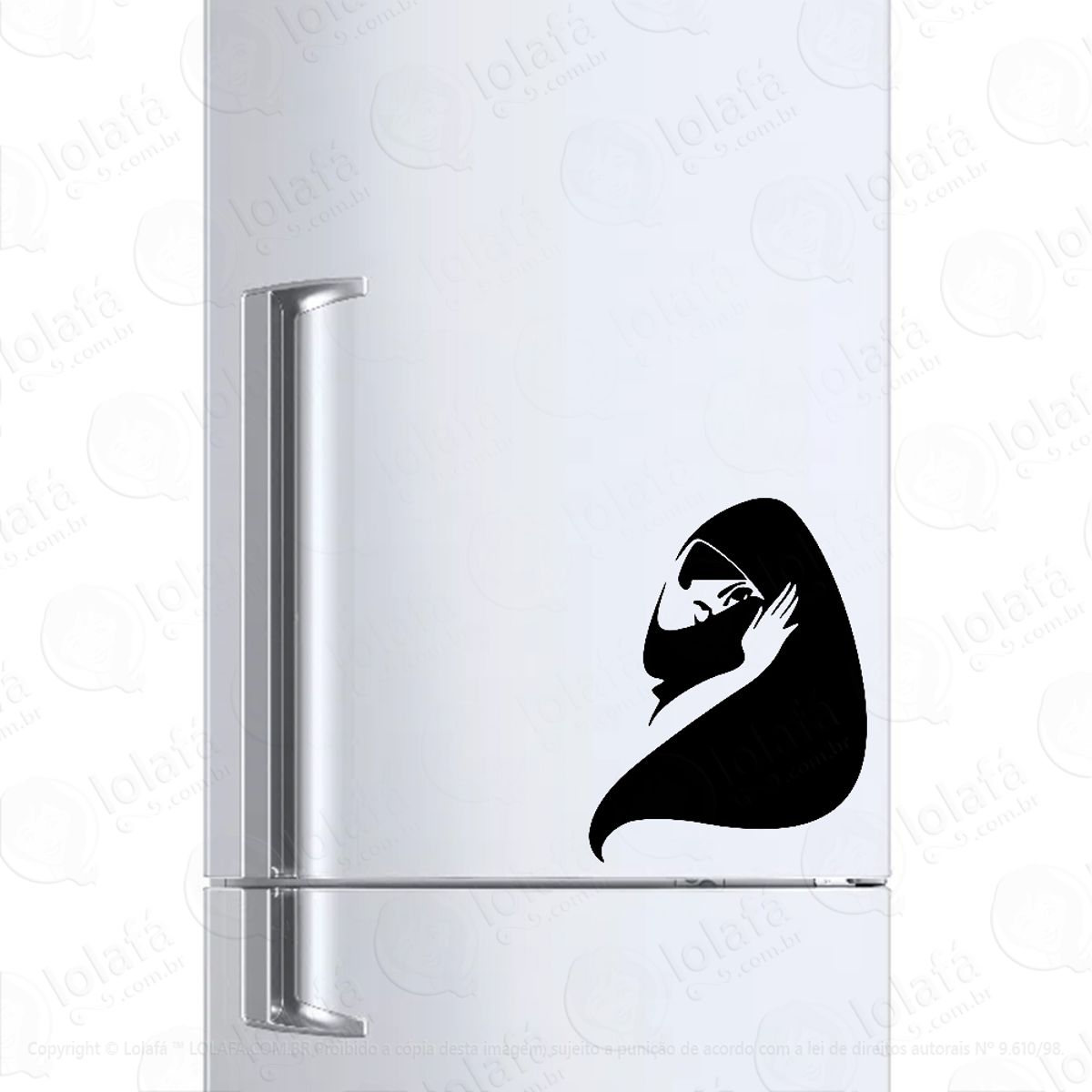 Adesivo Para Geladeira Mulher De Burca Mod:1537