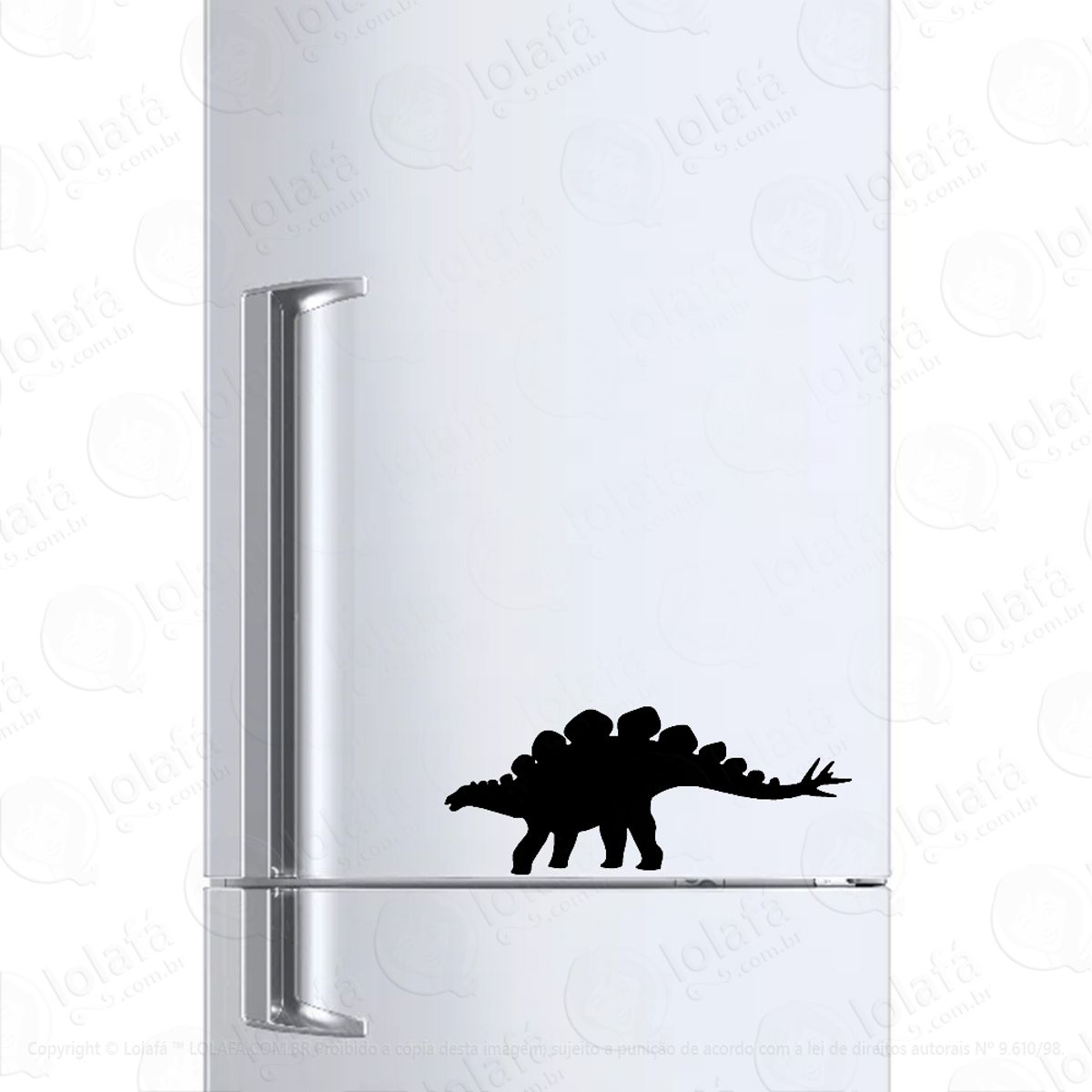 Adesivo Para Geladeira Estegossauro Dinossauro Mod:1547