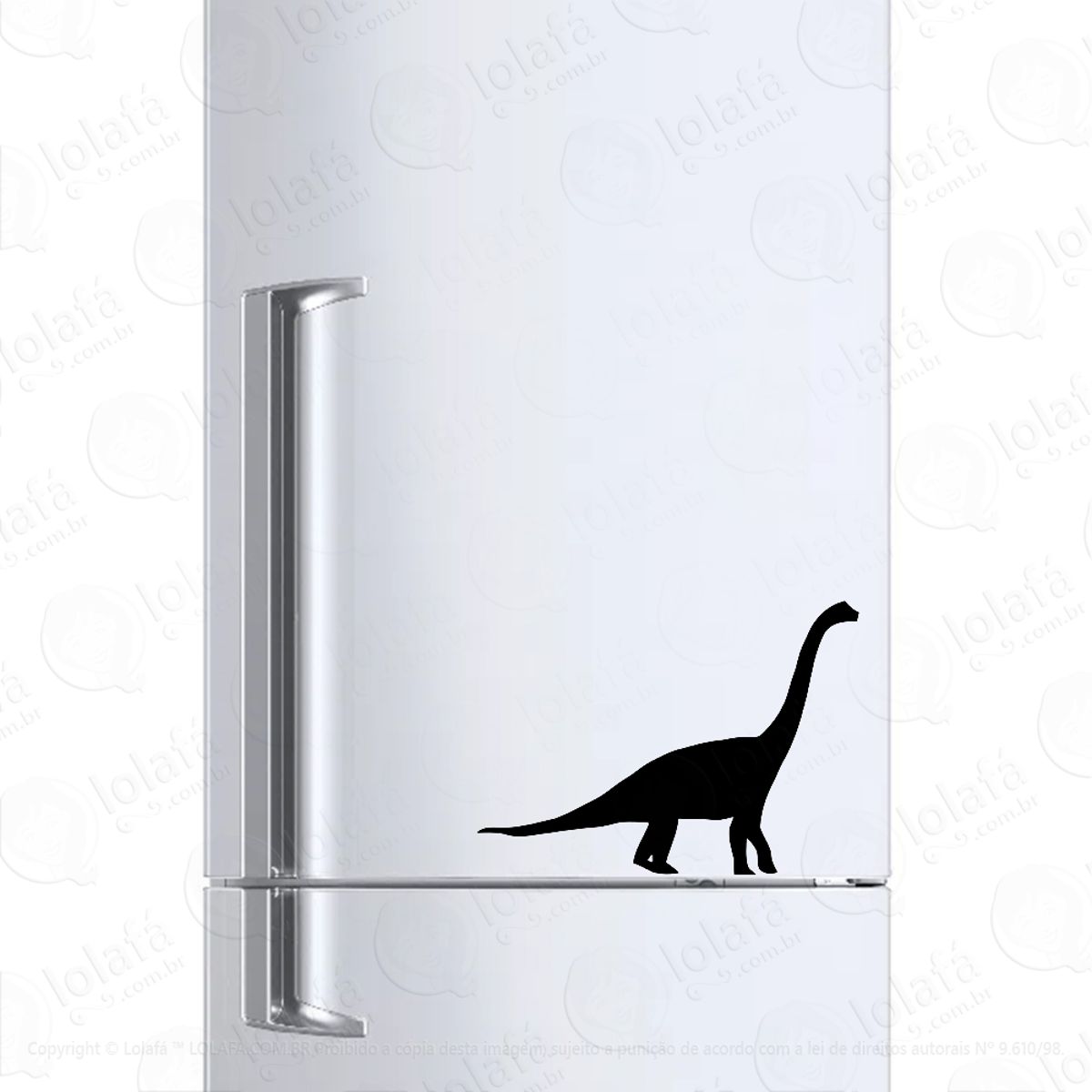 Adesivo Para Geladeira Braquiossauro Dinossauro Mod:1551