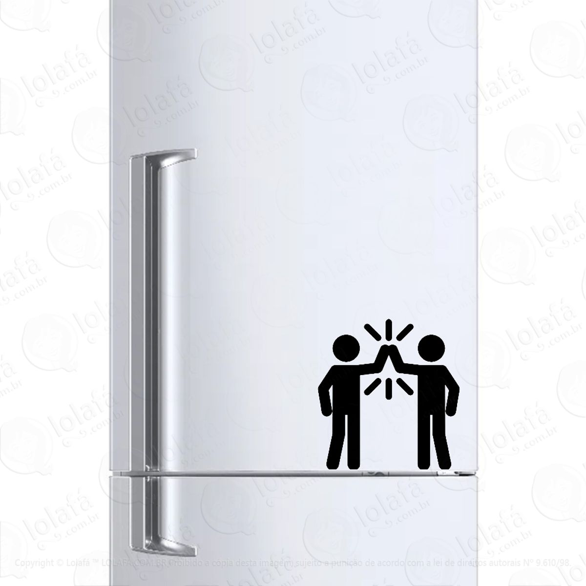 Adesivo Para Geladeira High Five Mod:1556