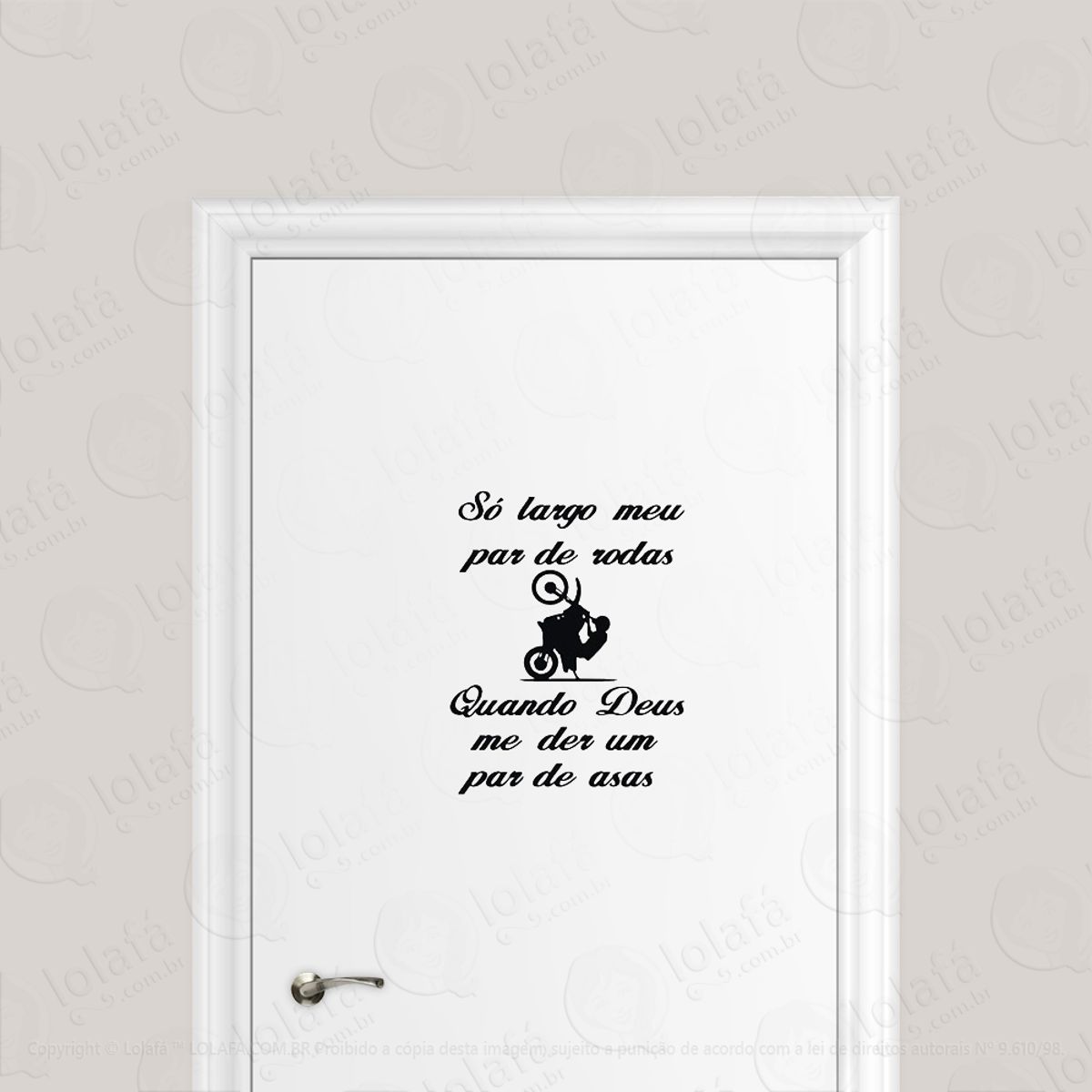 Adesivo Para Porta Motoqueiro Amante De Motociclismo Mod:1610