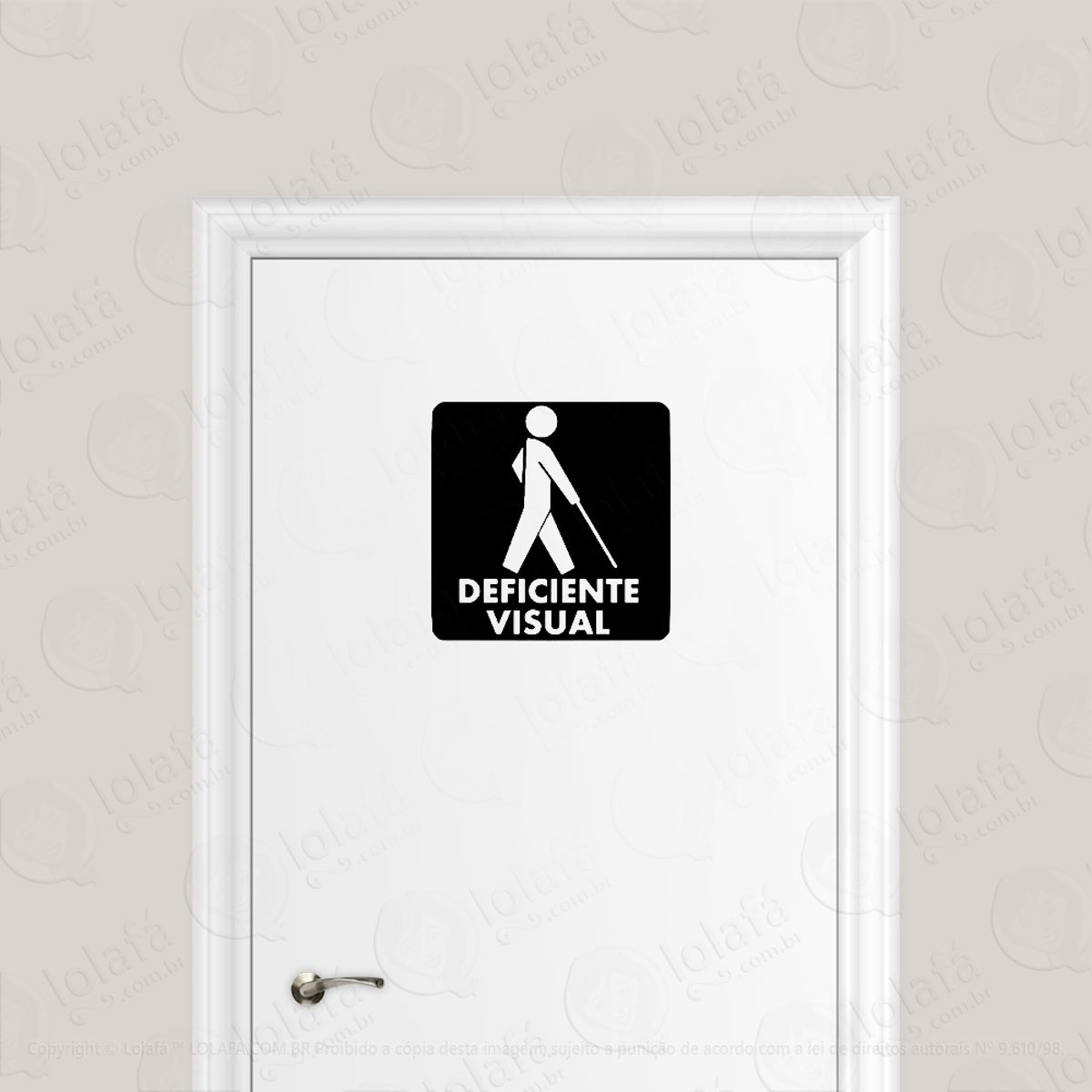 Adesivo Para Porta Deficiente Visual Aviso Mod:1613