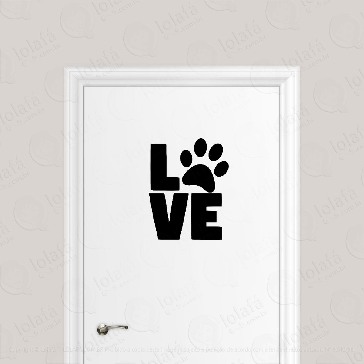 Adesivo Para Porta Amor Pelos Animais Love Mod:1614