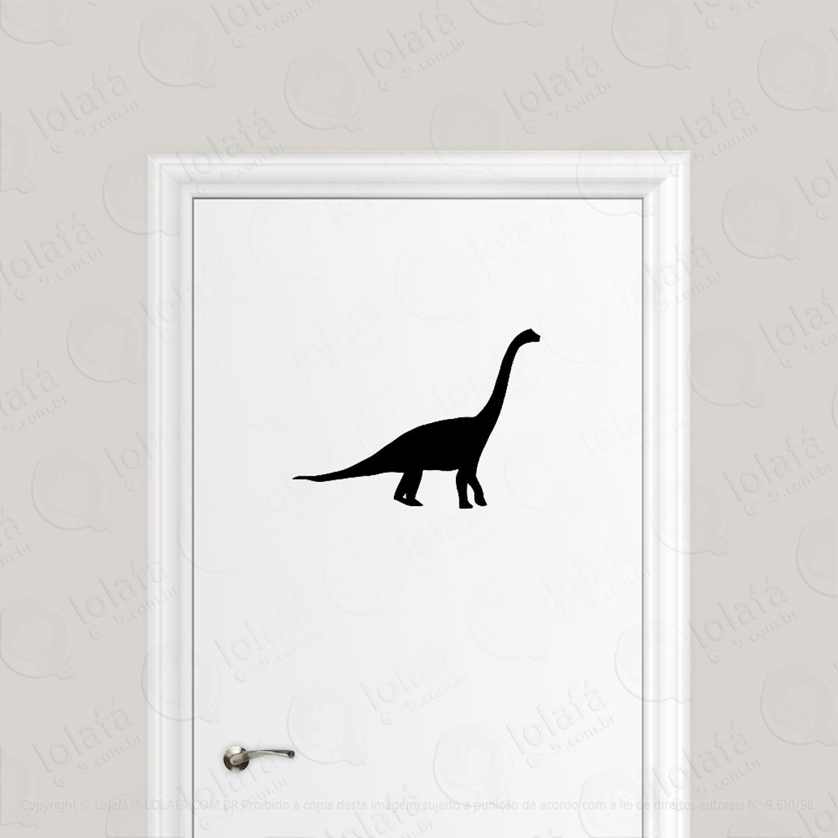 Adesivo Para Porta Braquiossauro Dinossauro Mod:1622