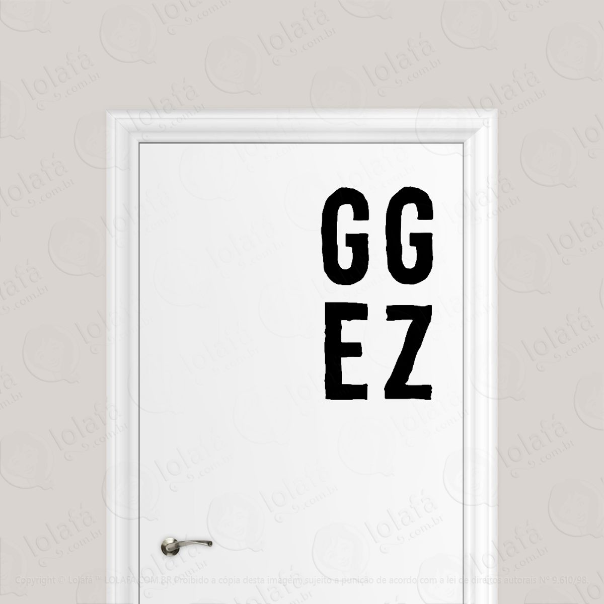 Adesivo Para Porta Gg Ez Good Game Easy Game Mod:1623