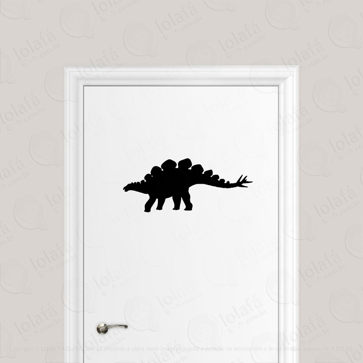 Adesivo Para Porta Estegossauro Dinossauro Mod:1624