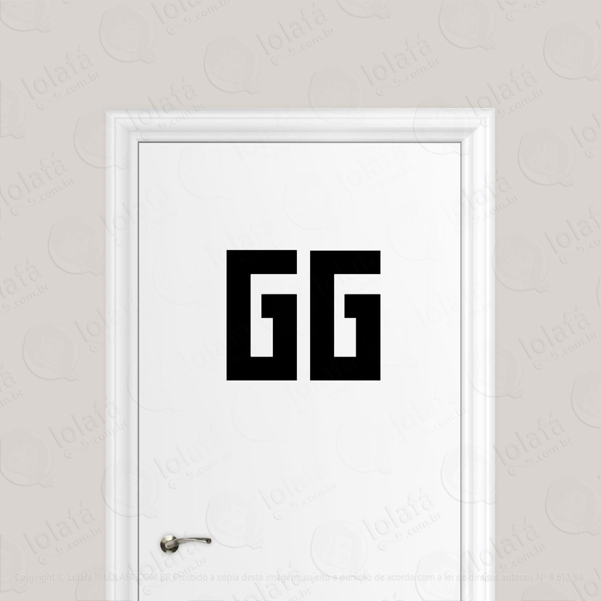 Adesivo Para Porta Gg Good Game Gamer Mod:1631