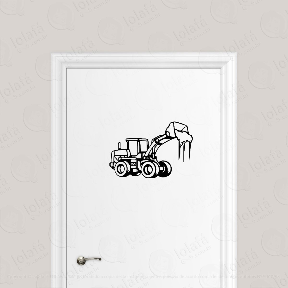Adesivo Para Porta Pá Carregadeira Trator Mod:1634