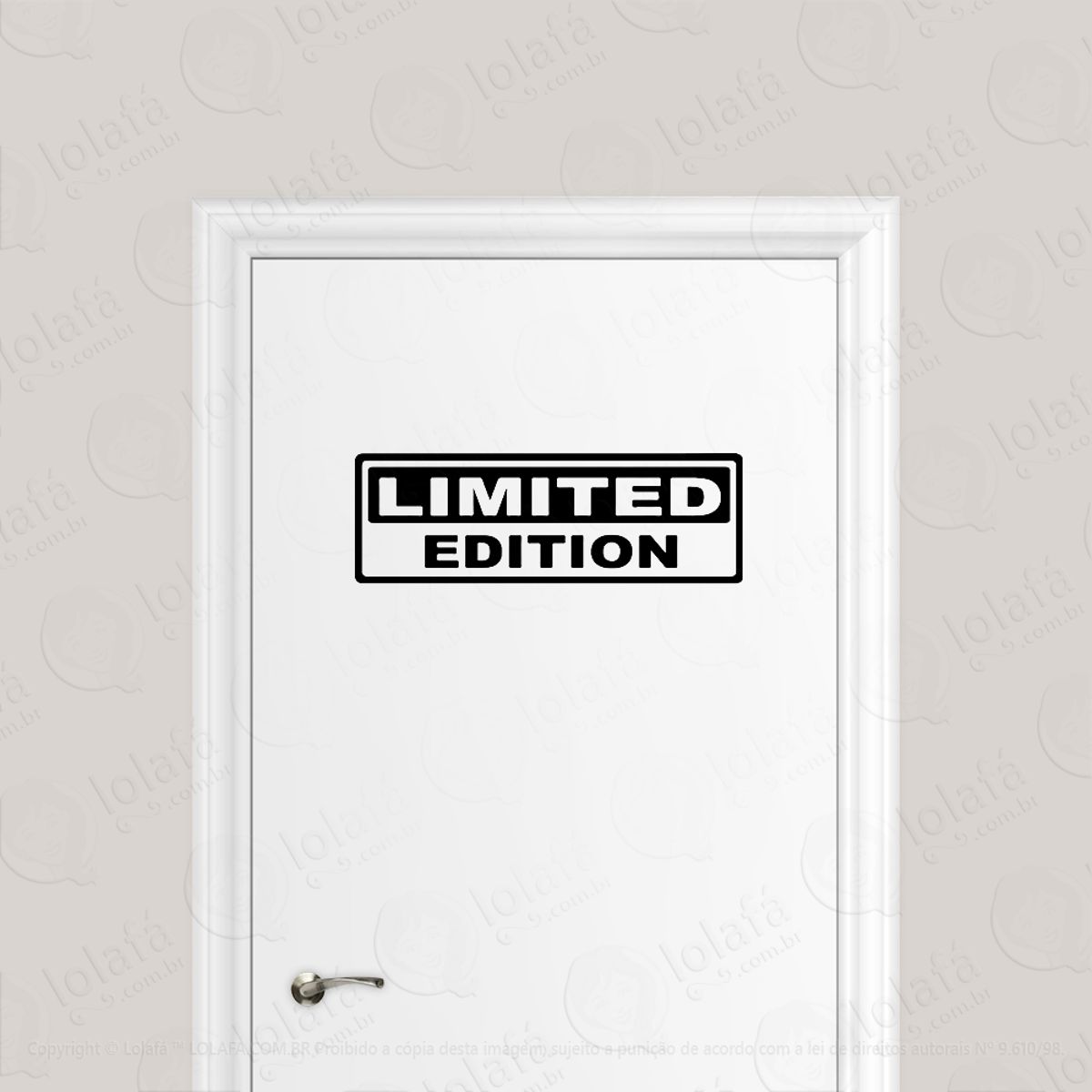 Adesivo Para Porta Edição Limitada Aviso Mod:1635
