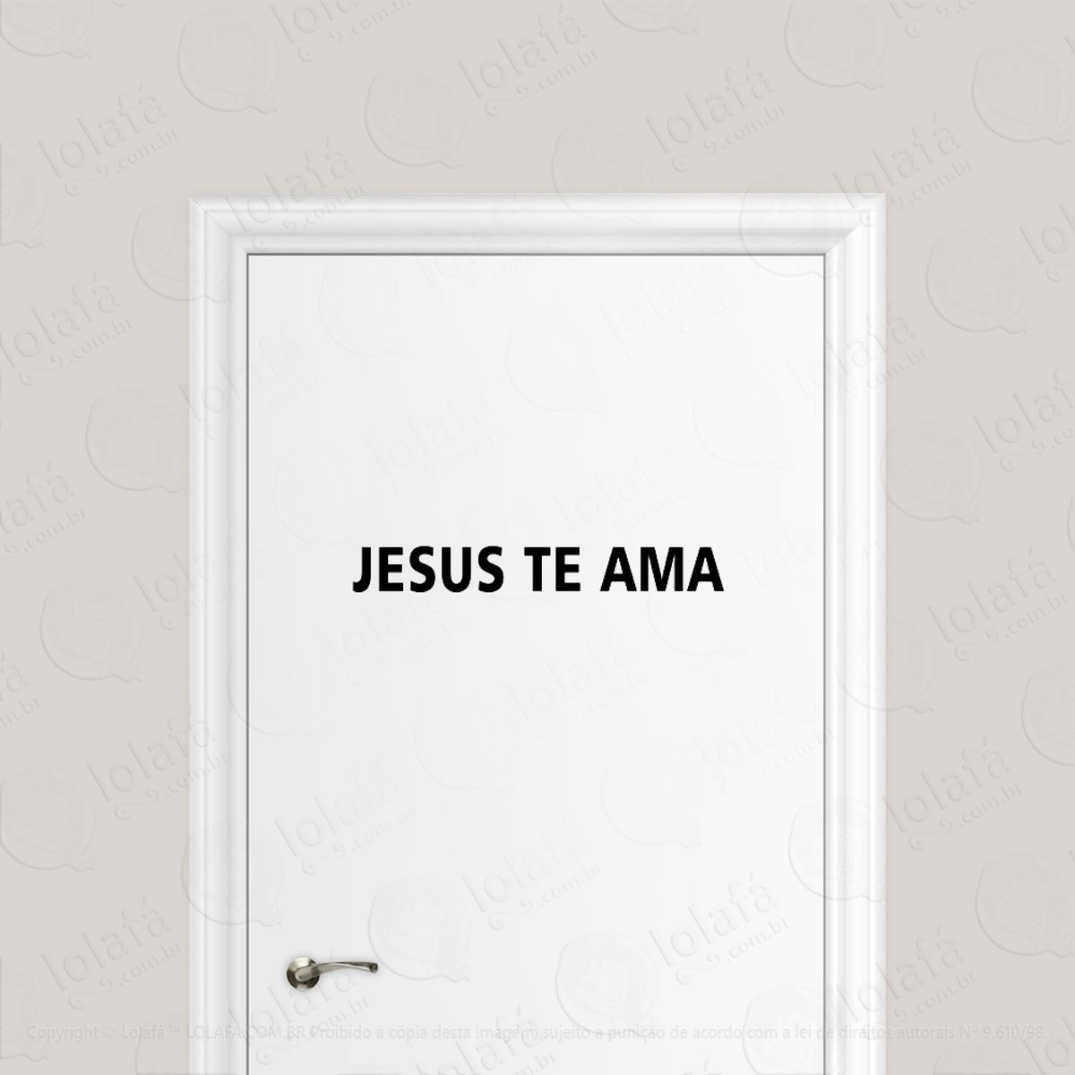 Adesivo Para Porta Jesus Te Ama Mod:1638
