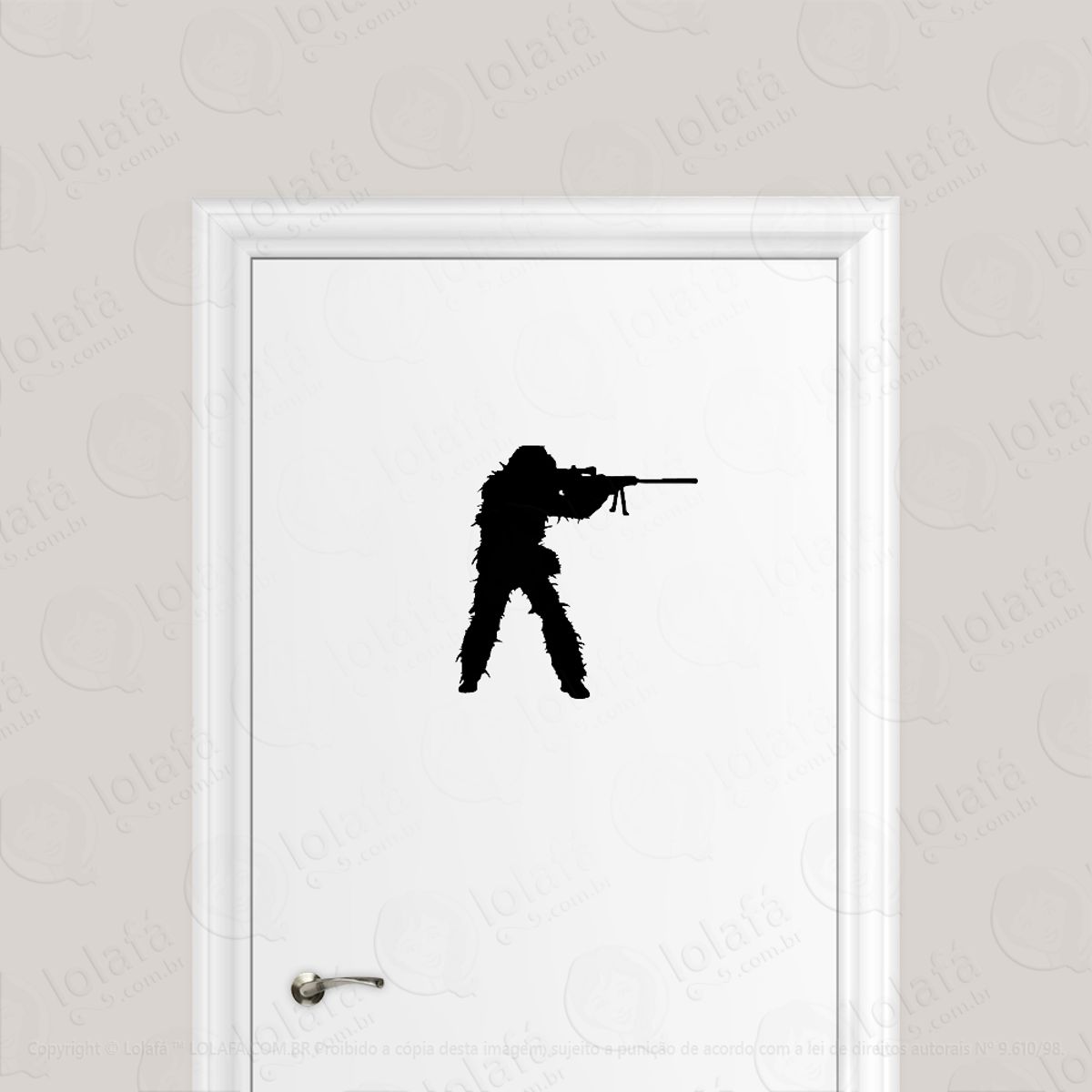 Adesivo Para Porta Sniper Guile Airsoft Atirador Rifle Mod:1643