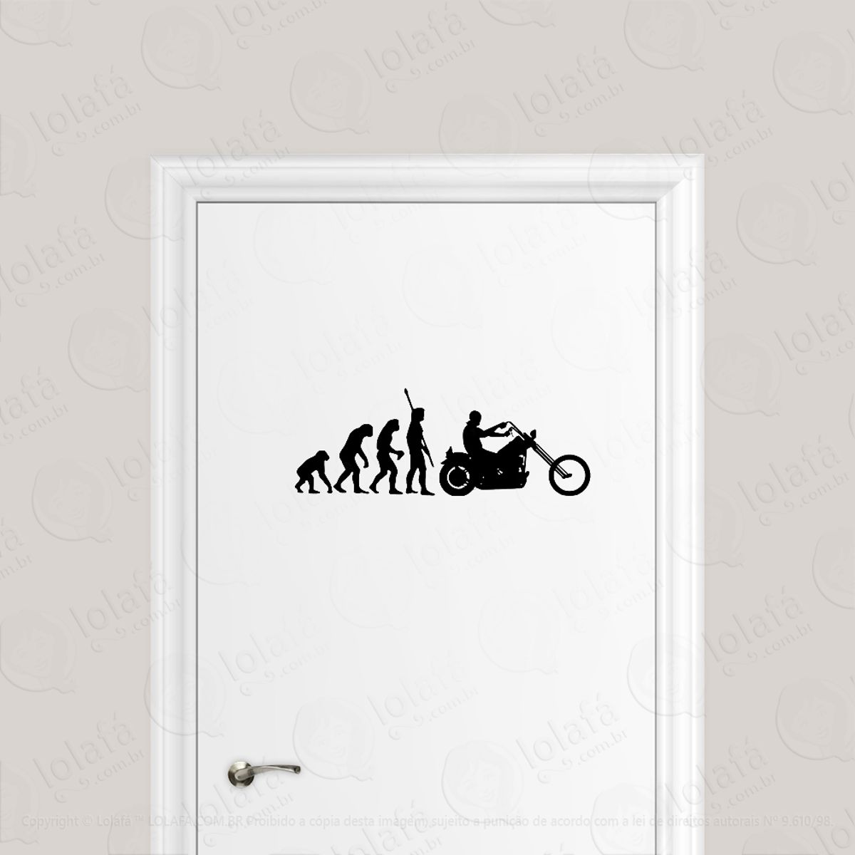 Adesivo Para Porta Evolução Motociclista Estradeira Mod:1661