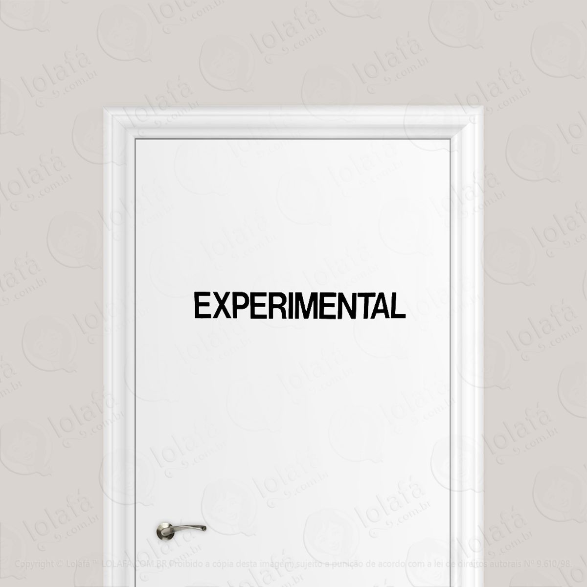 Adesivo Para Porta Experimental Projeto Teste Mod:1663