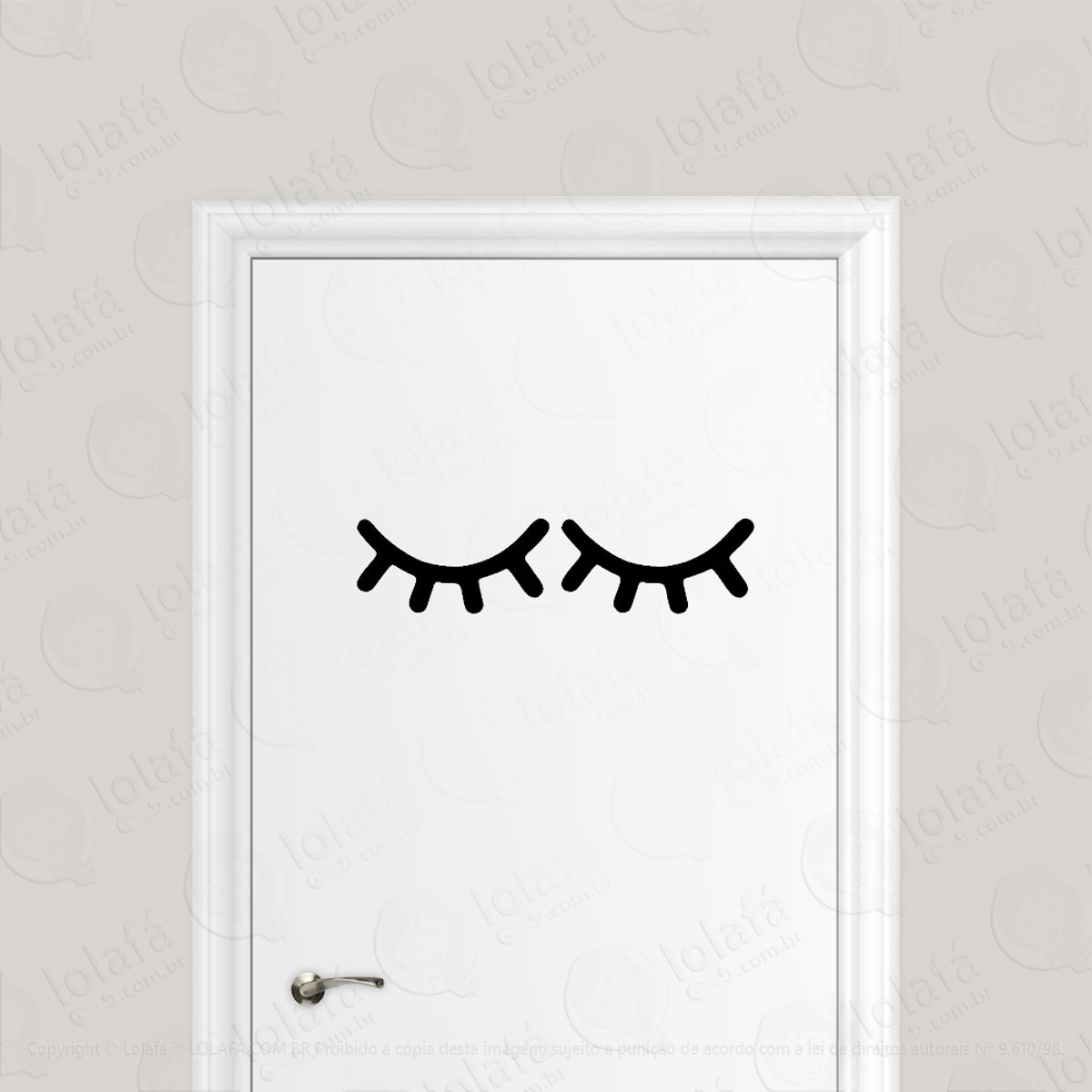Adesivo Para Porta Olhos Fechados Infantil Mod:1665
