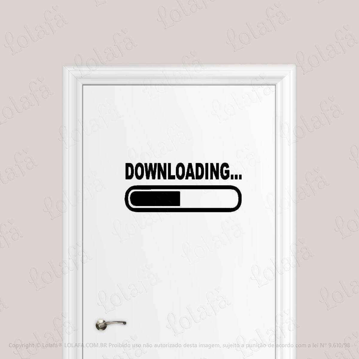 Adesivo Para Porta Downloading Barra Carregamento Mod:1666