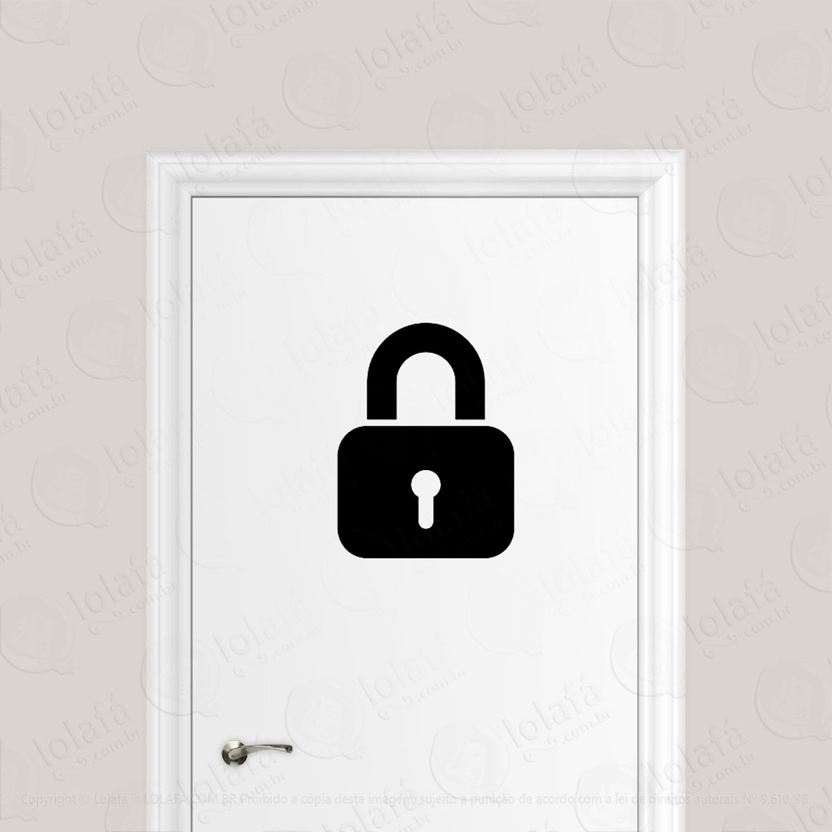 Adesivo Para Porta Cadeado Trava Segura Mod:1677