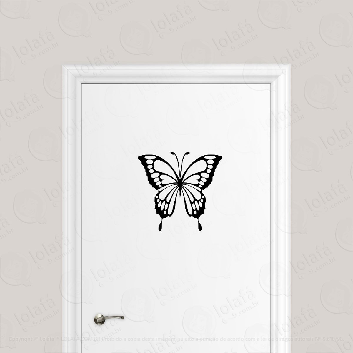 Adesivo Para Porta Borboleta Monarca Mod:1682