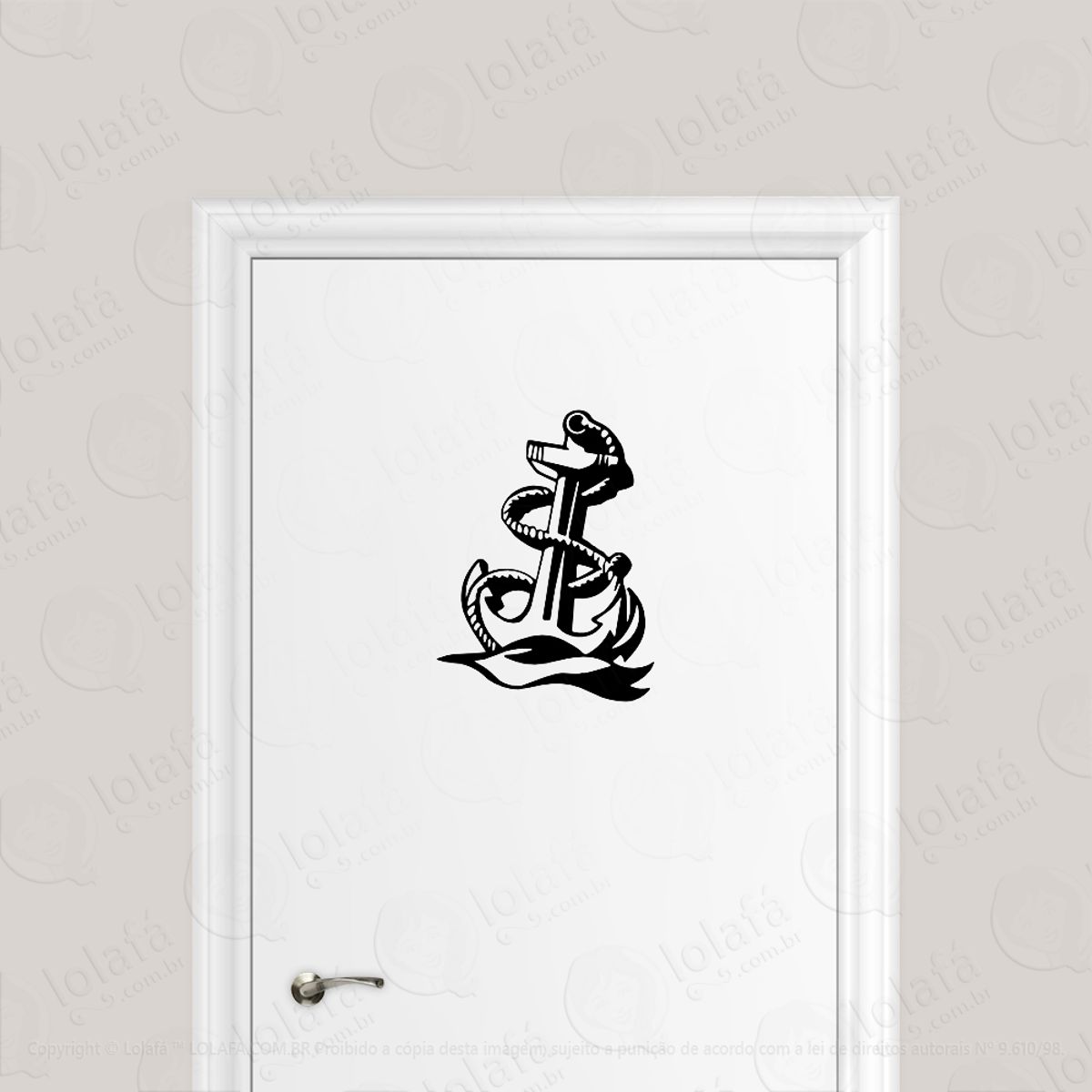 Adesivo Para Porta Ancora De Barco - Marinheiro Mod:1683