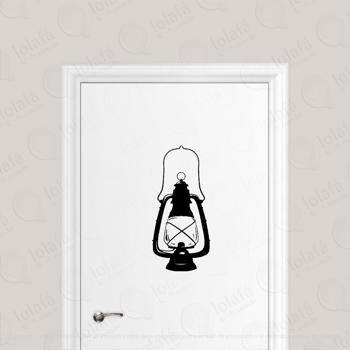Adesivo Para Porta Lampião A Óleo Retro Mod:1689