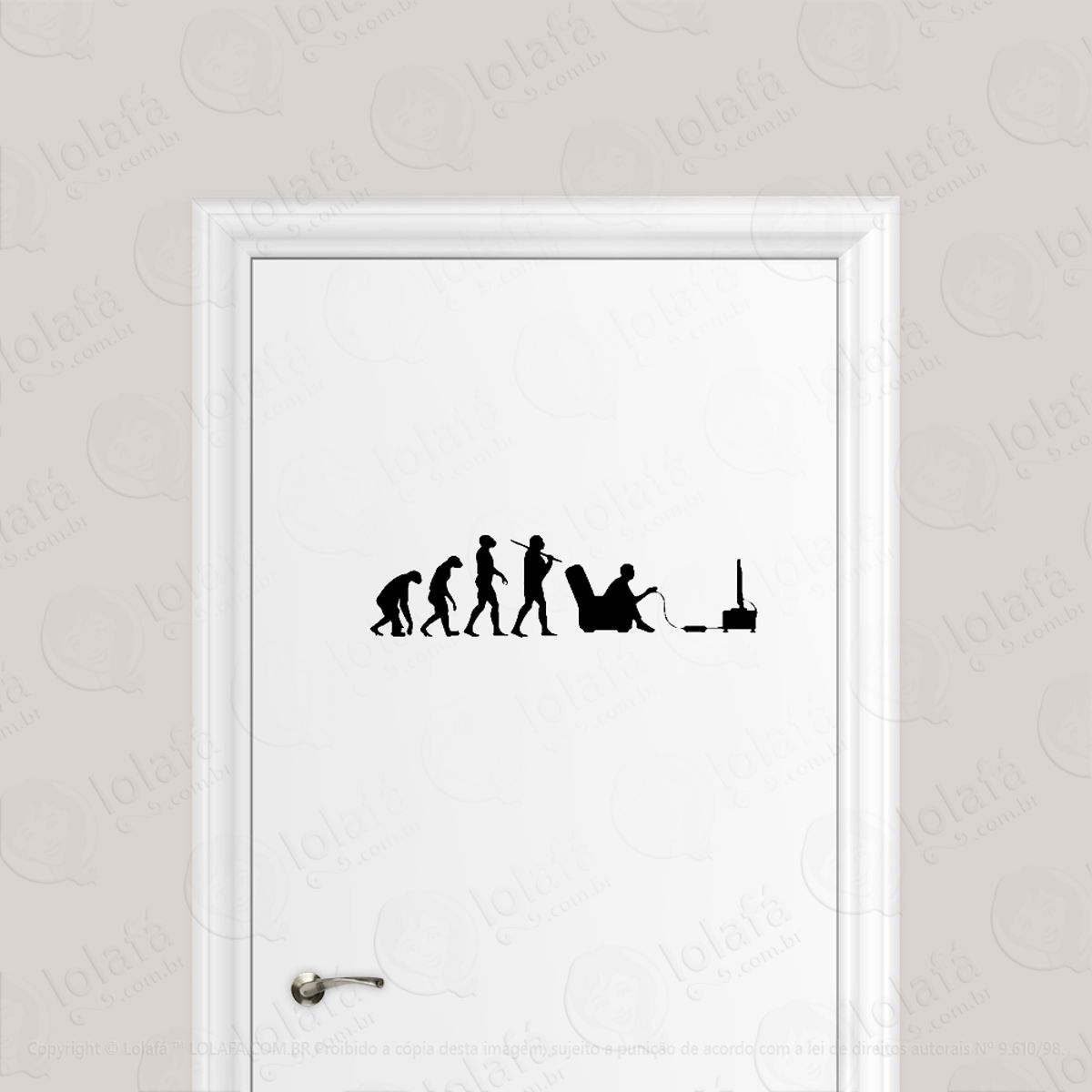 Adesivo Para Porta Evolução Gamer Video Game Mod:1697