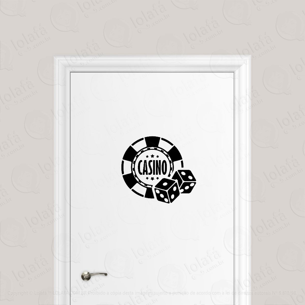 Adesivo Para Porta Cassino Jogos Mod:1698