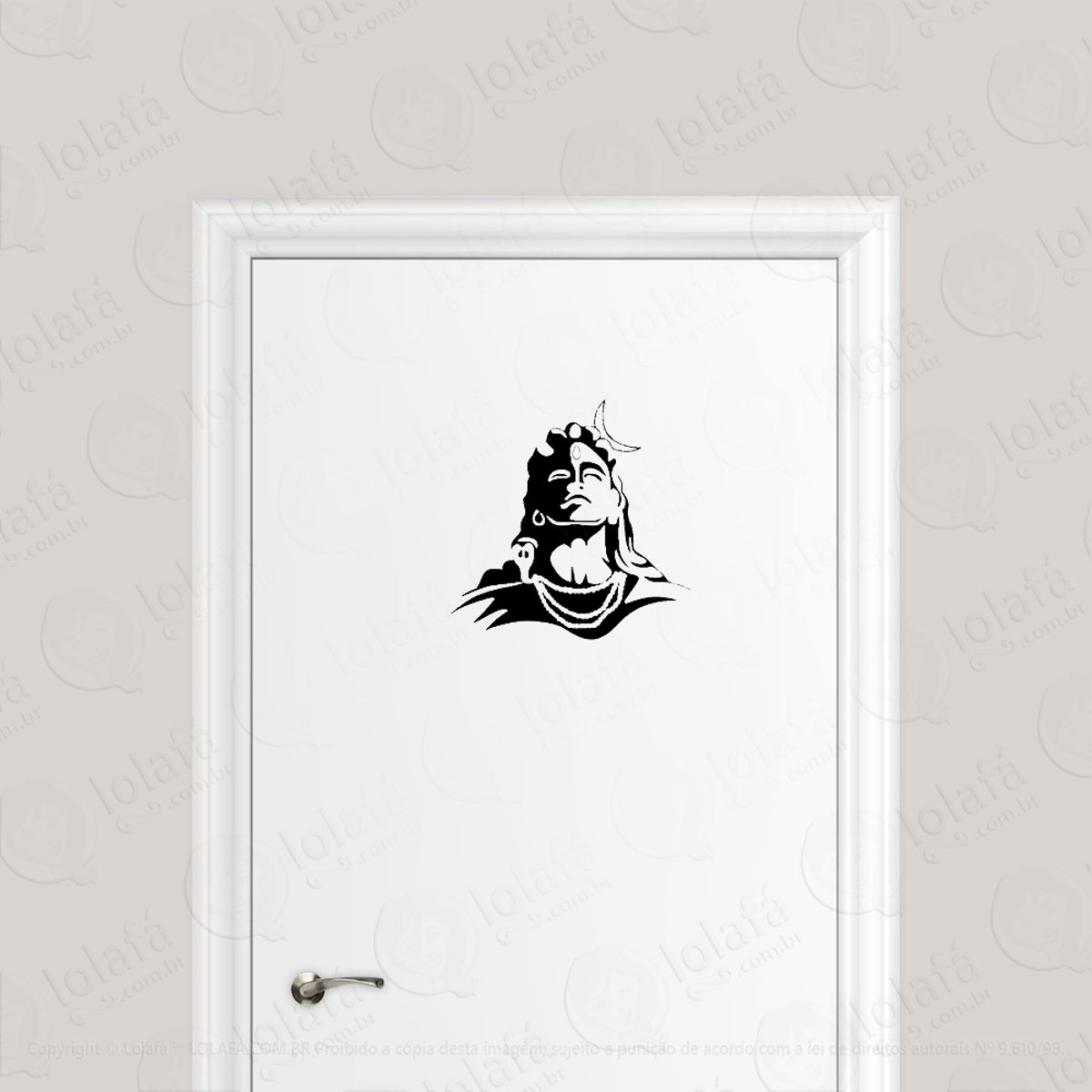 Adesivo Para Porta Adiyogi Xiva Yoga Mod:1707