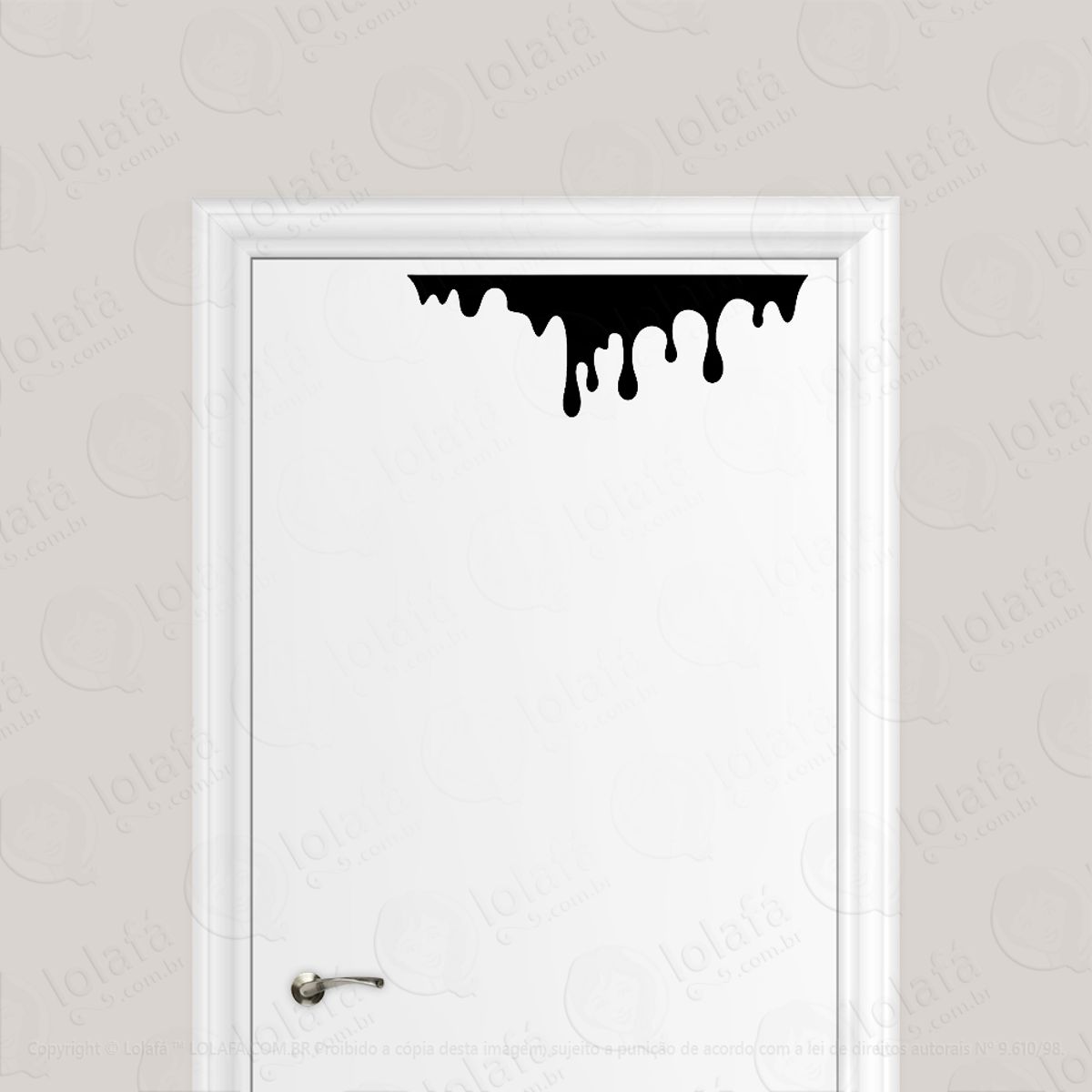 Adesivo Para Porta Halloween Sangue Líquido Escorrendo Mod:1722