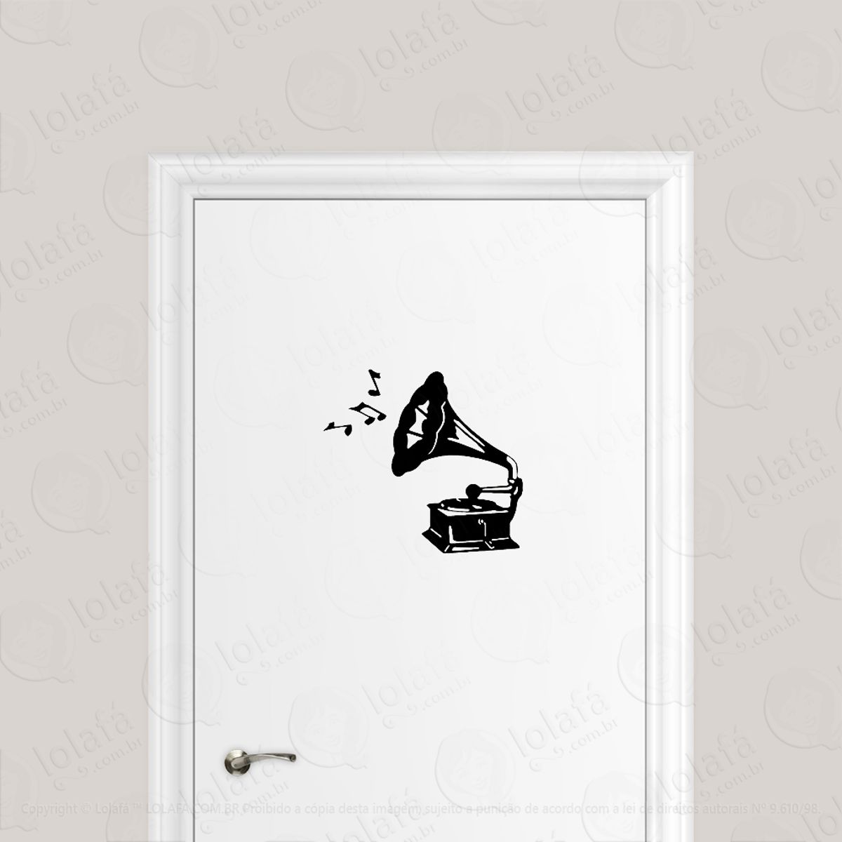Adesivo Para Porta Gramofone Toca Discos Mod:1724
