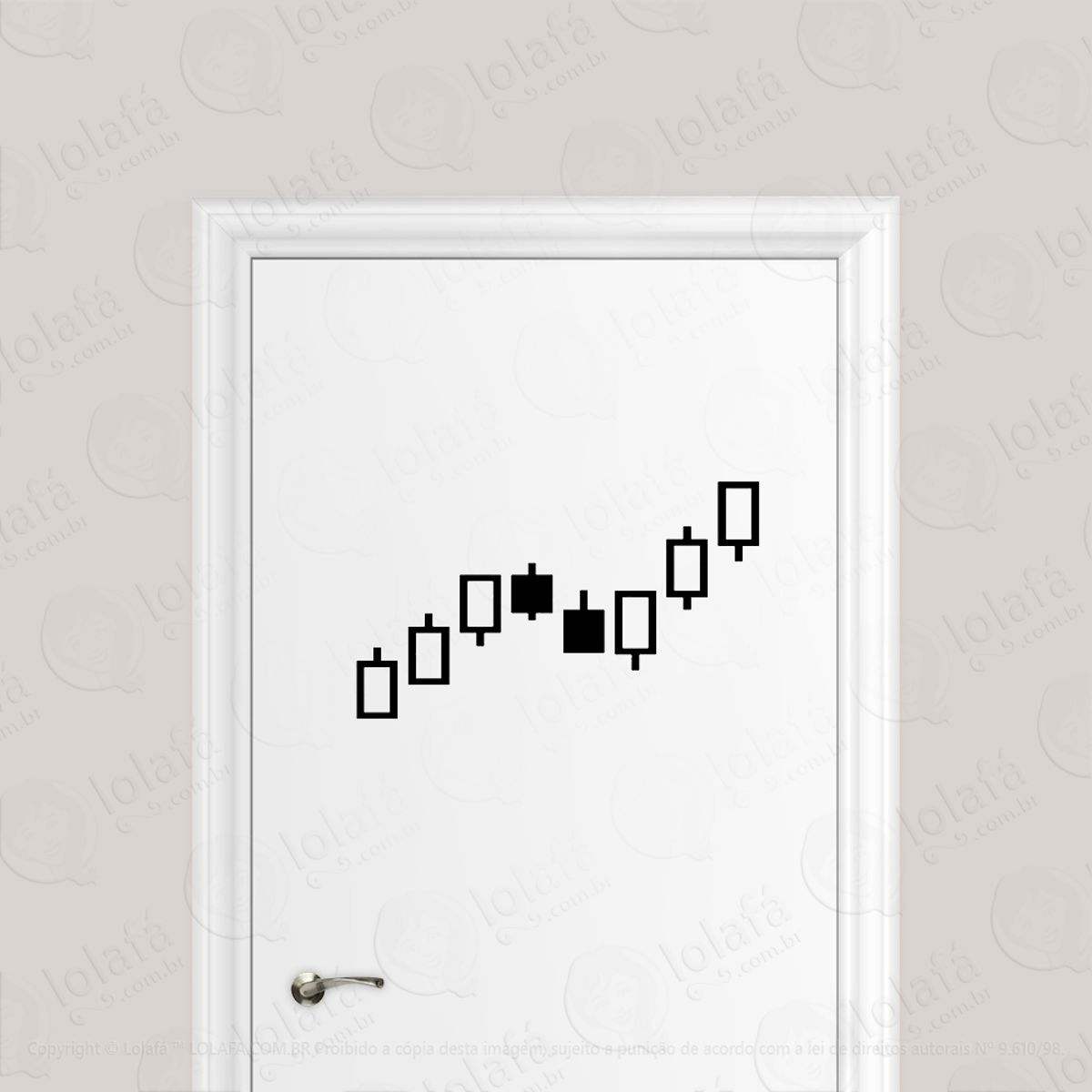 Adesivo Para Porta Gráfico Candlestick Operador Daytrader Mod:1726