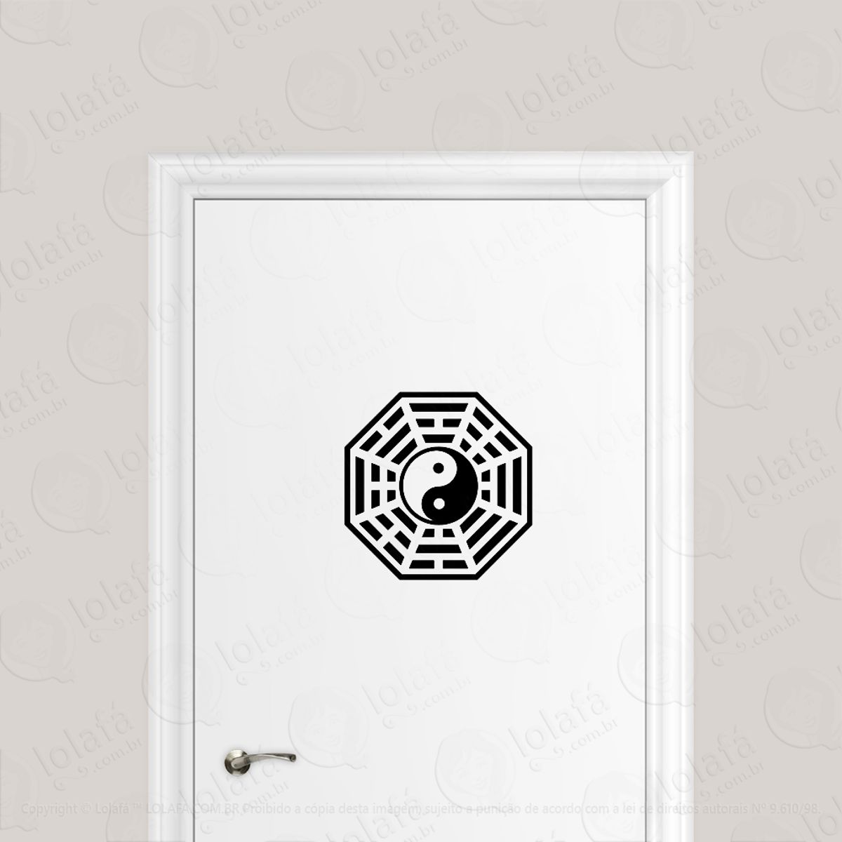 Adesivo Para Porta Baguá Feng Shui Mod:1742