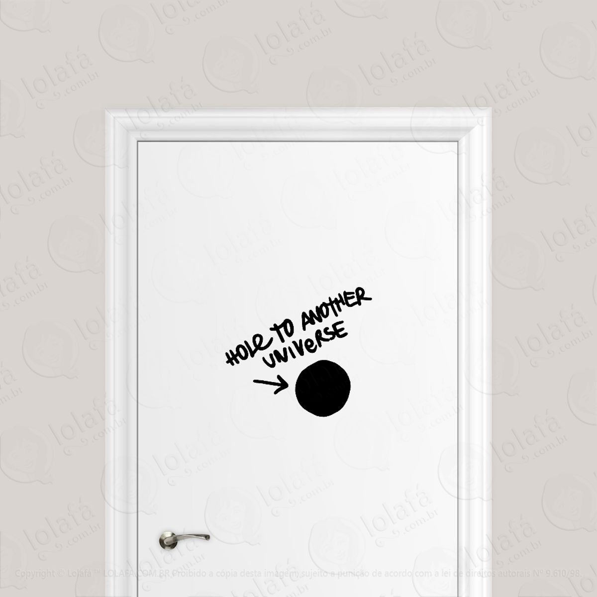Adesivo Para Porta Universo Buraco Negro Mod:1753