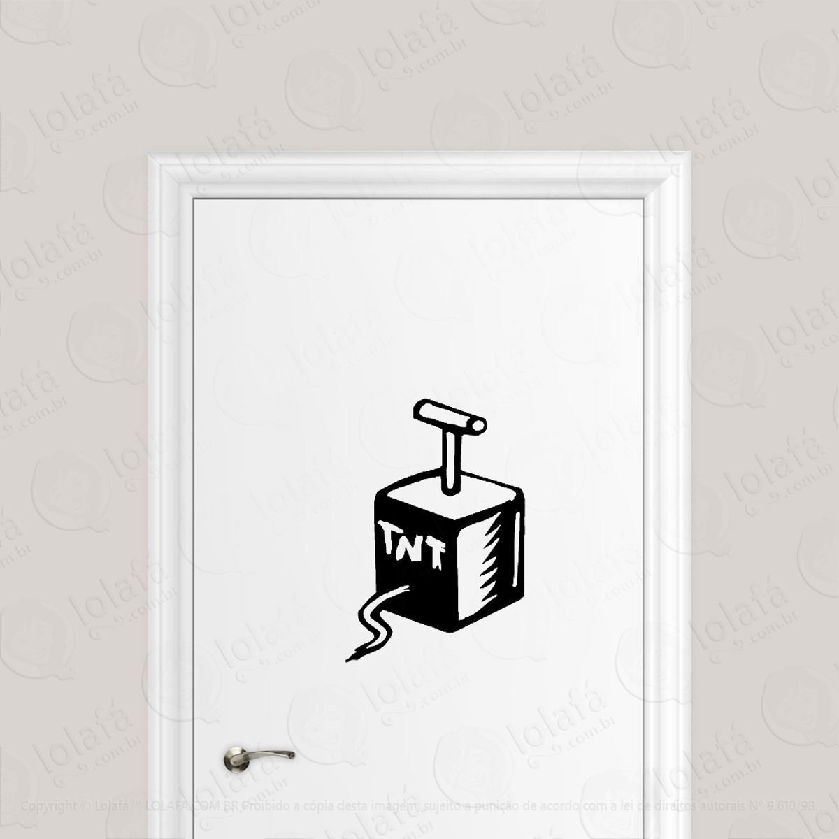 Adesivo Para Porta Tnt Detonador De Dinamite Mod:1754