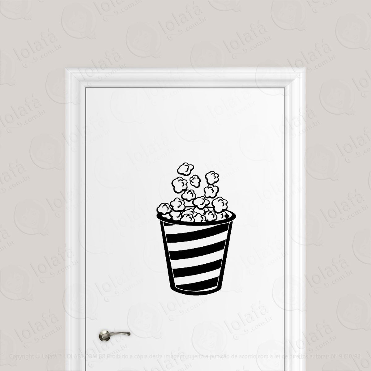 Adesivo Para Porta Balde De Pipoca Cinema Mod:1756