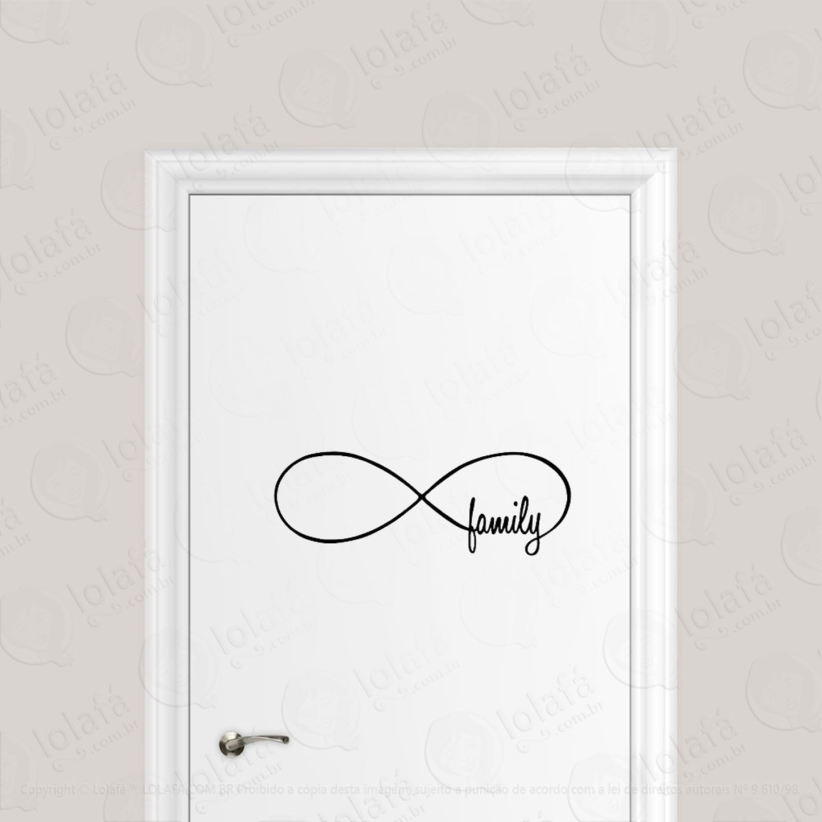 Adesivo Para Porta Família Amor Infinito Mod:1761