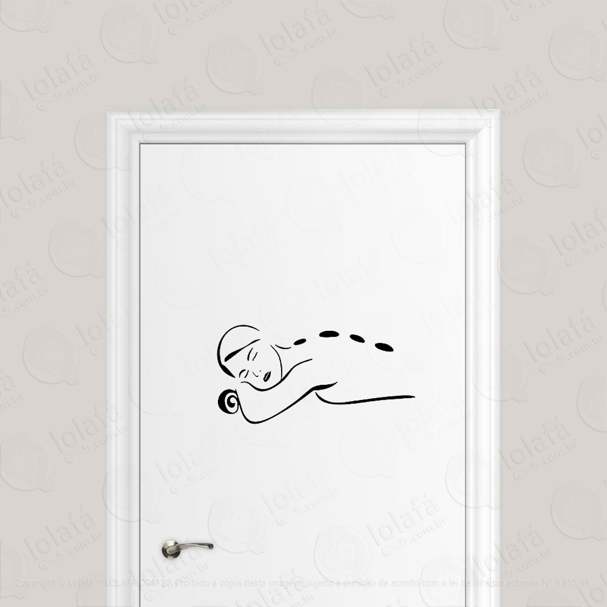 Adesivo Para Porta Spa Mulher Estética Mod:1763