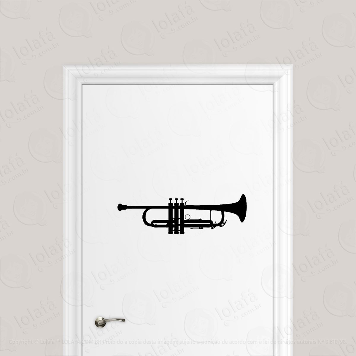 Adesivo Para Porta Trompete Instrumento Mod:1765