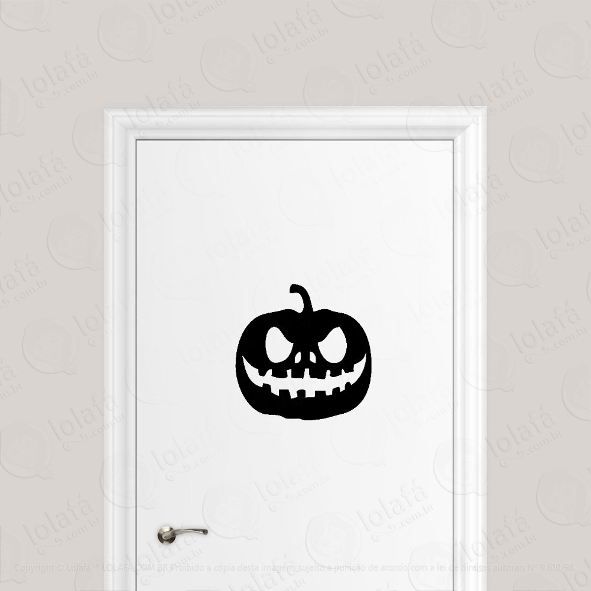 Adesivo Para Porta Abóbora Jack Da Lanterna Mod:1766
