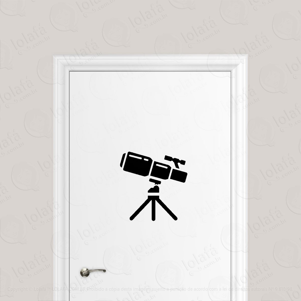 Adesivo Para Porta Astronomia Telescópio Mod:1775