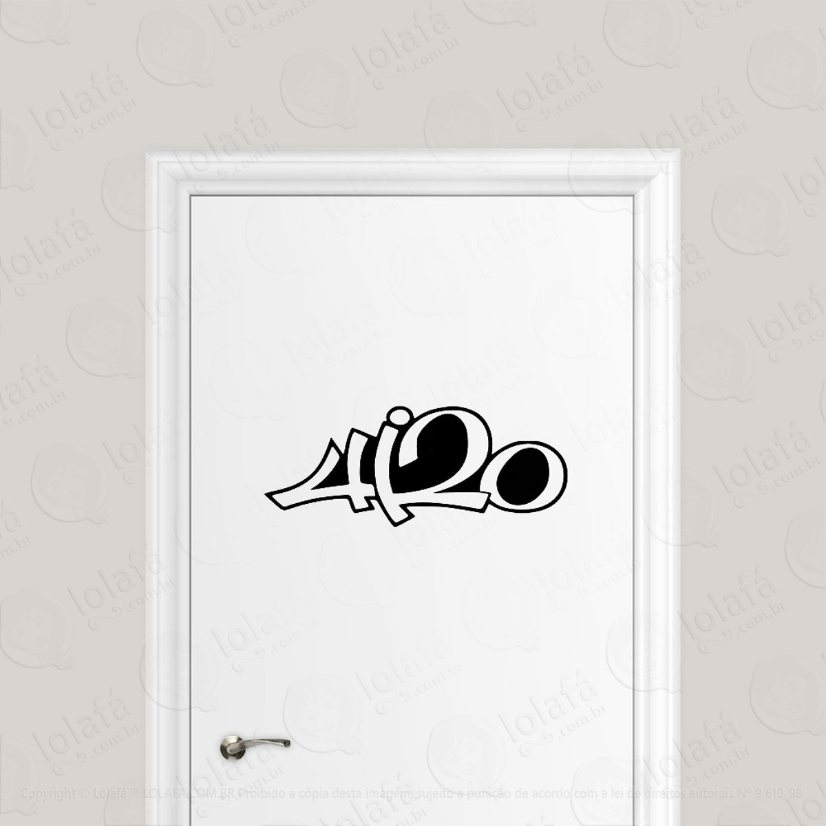 Adesivo Para Porta 4i20 - 4:20 Mod:1777