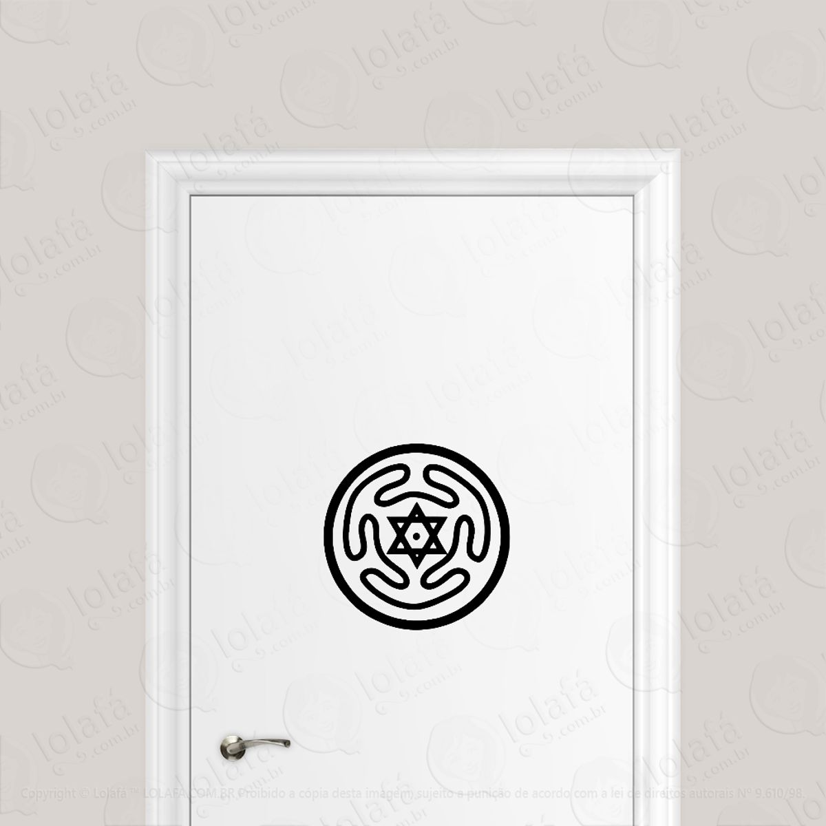 Adesivo Para Porta Circulo De Hécate - Wicca Mod:1782