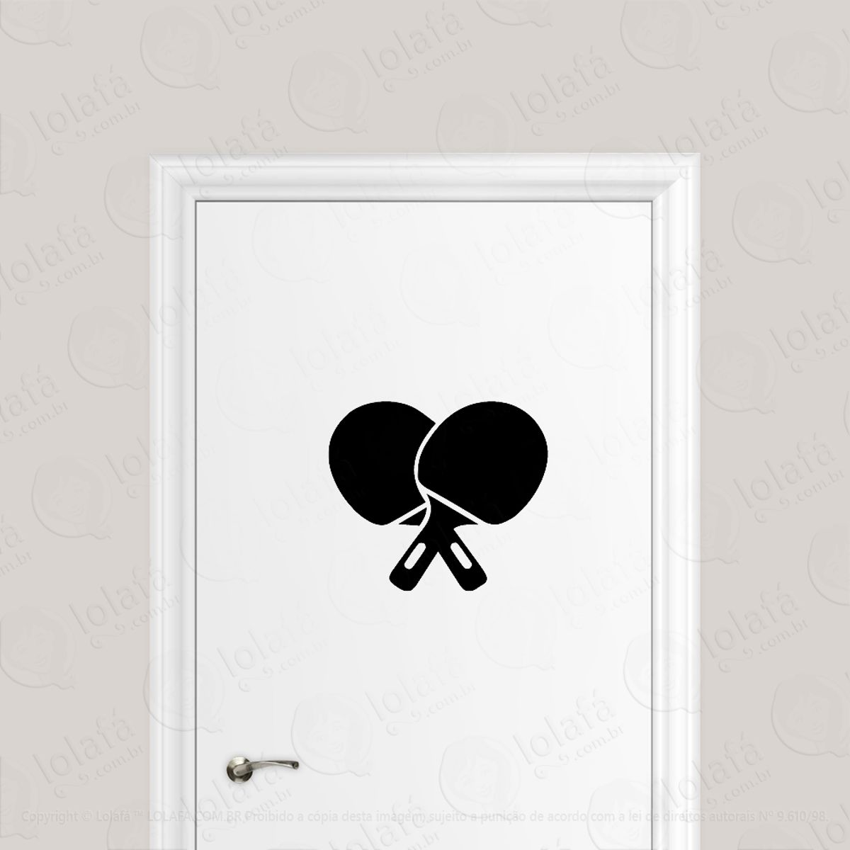 Adesivo Para Porta Raquetes De Tênis De Mesa Sala De Jogos Mod:1784